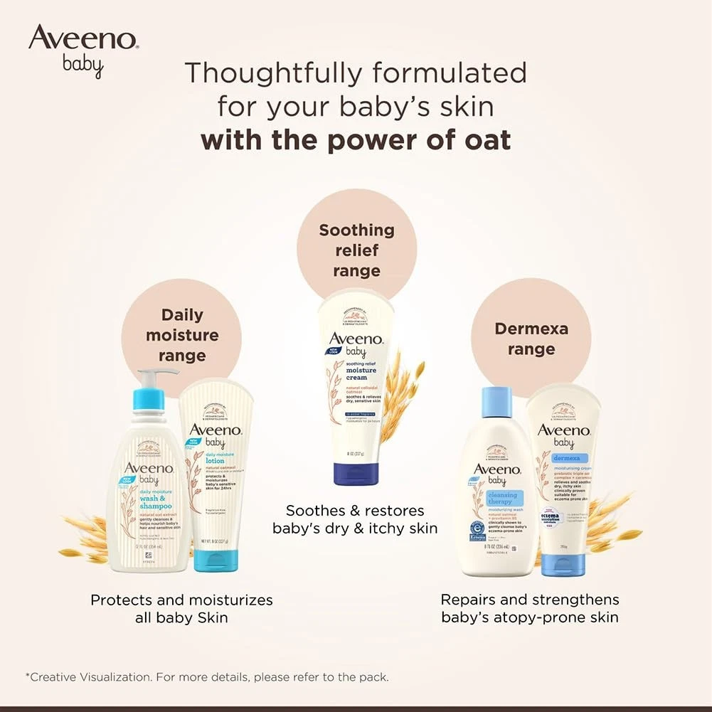 Aveeno Baby Face & Body Moisture Cream (100g) - Free Shipping thumbnail 2