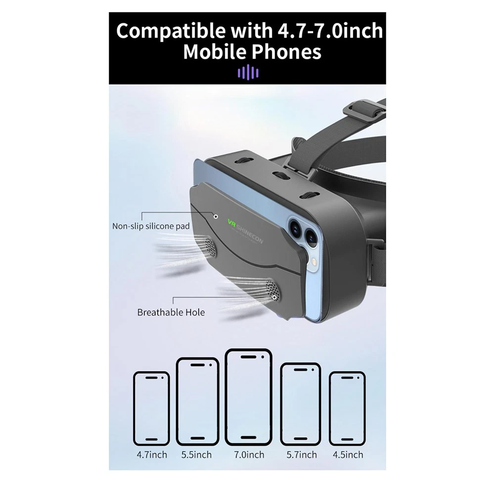 1X(3D Portable Headset Head Mounted Adjustable for 4.7-7.07545 thumbnail 3