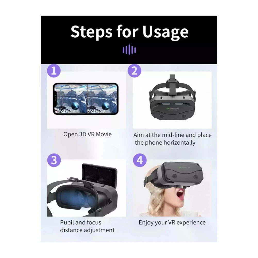 1X(3D Portable Headset Head Mounted Adjustable for 4.7-7.07545 thumbnail 8