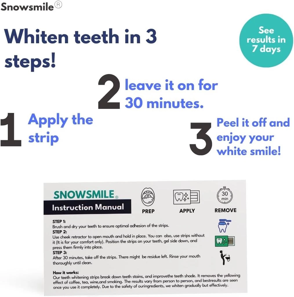 TEETH WHITENING STRIPS PROFESSIONAL UP 2 WEEKS SUPPLY TOOTH BLEACHING SAFE WHITE thumbnail 2
