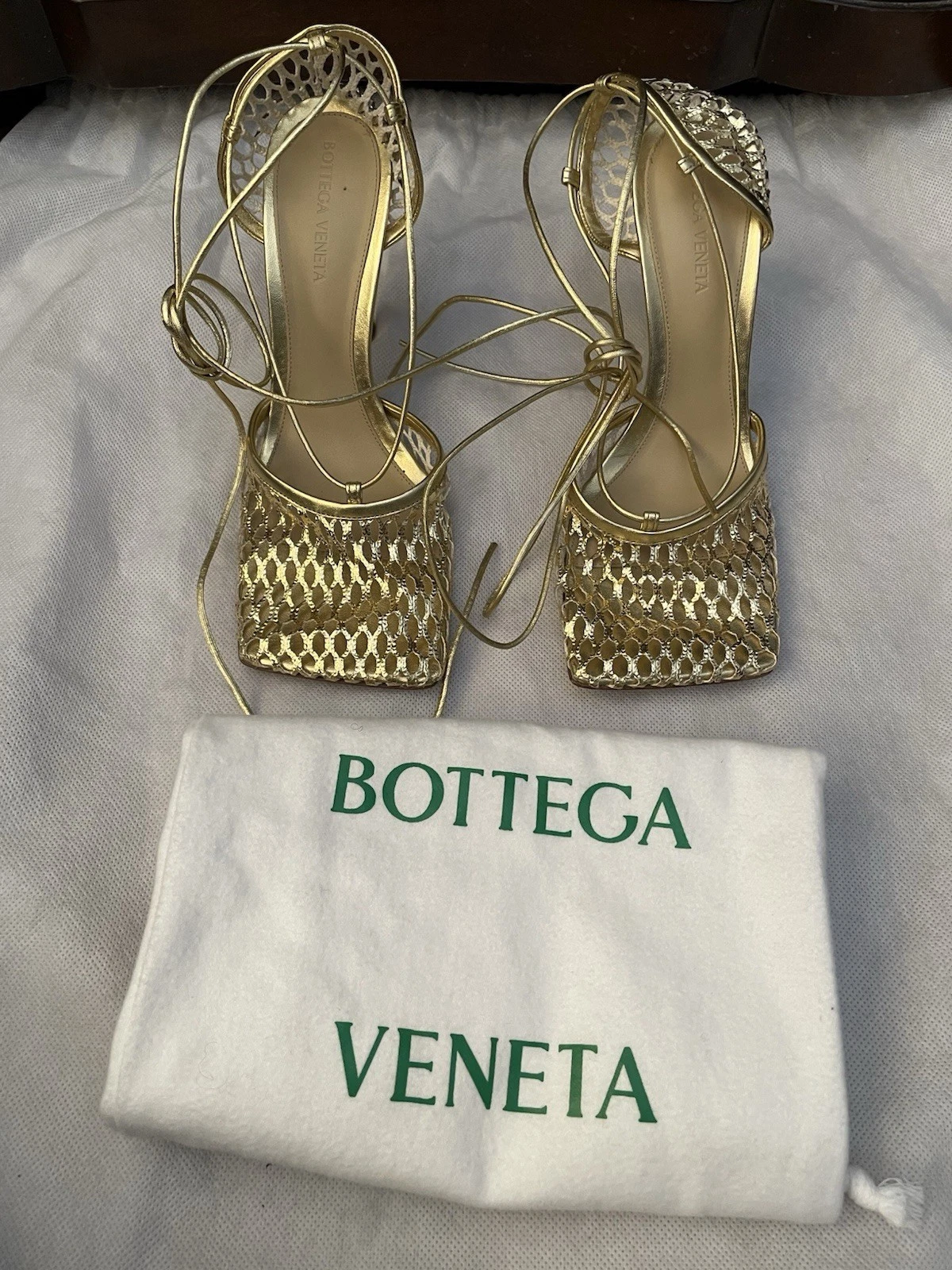 Bottega Veneta Women's Sandals, Gold, 39