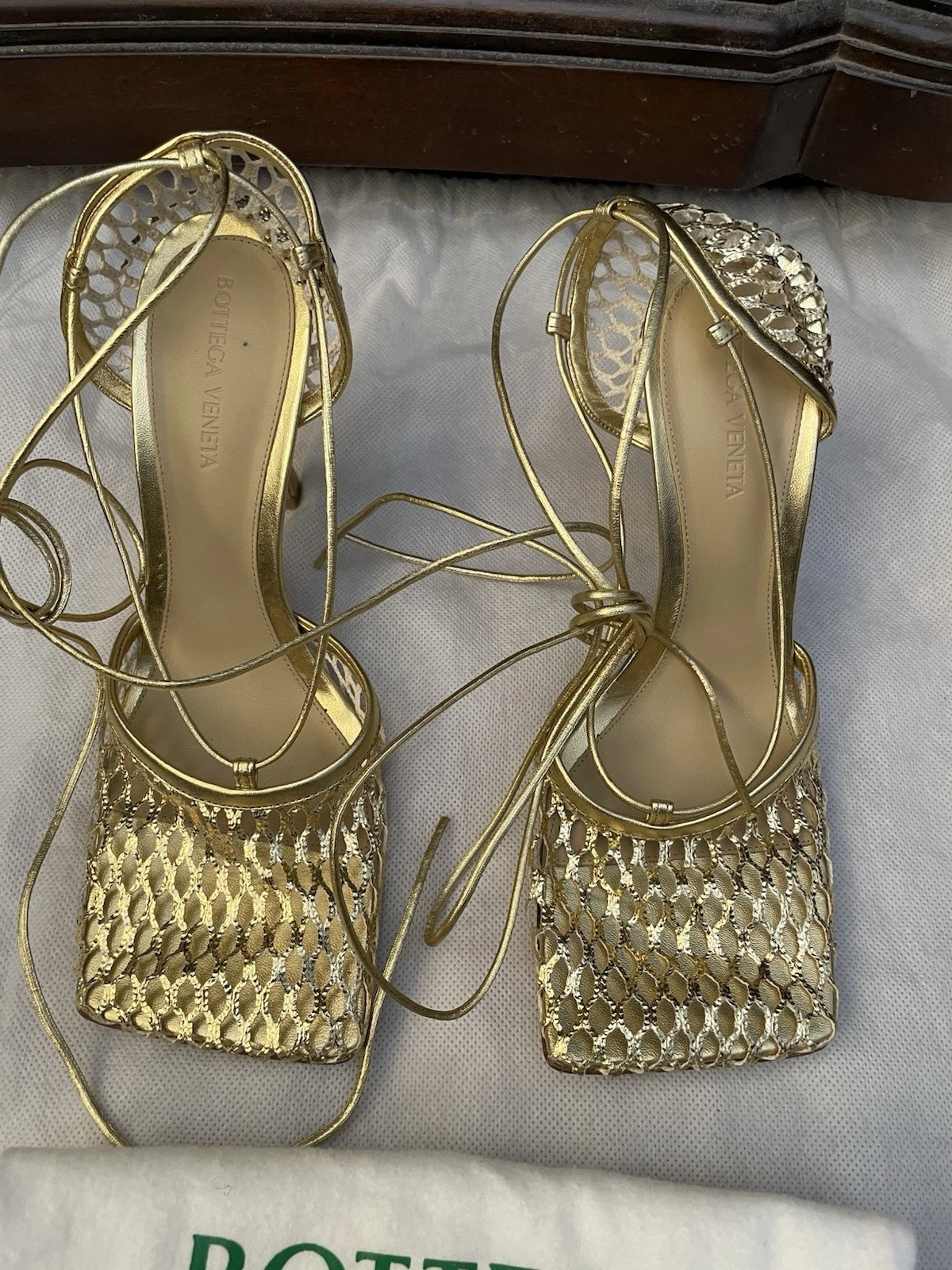 Bottega Veneta Women's Sandals, Gold, 39 thumbnail 2