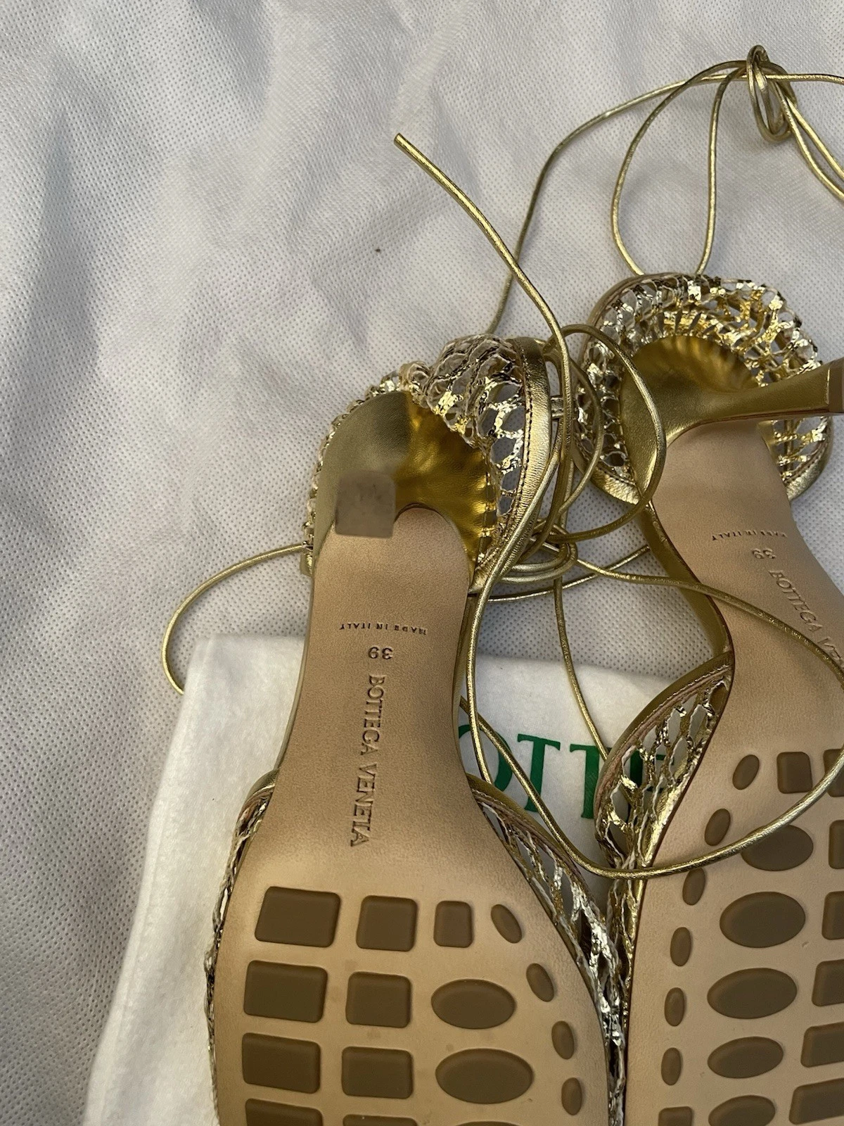 Bottega Veneta Women's Sandals, Gold, 39 thumbnail 5