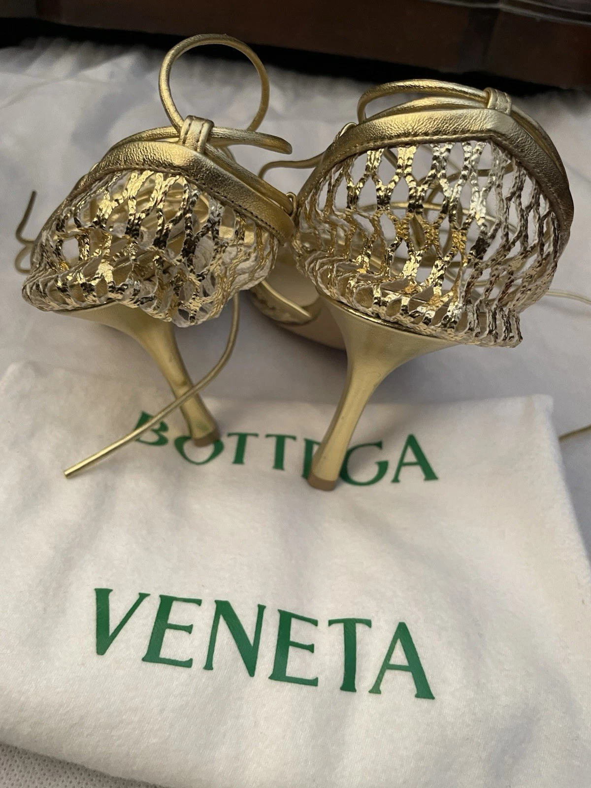 Bottega Veneta Women's Sandals, Gold, 39 thumbnail 6