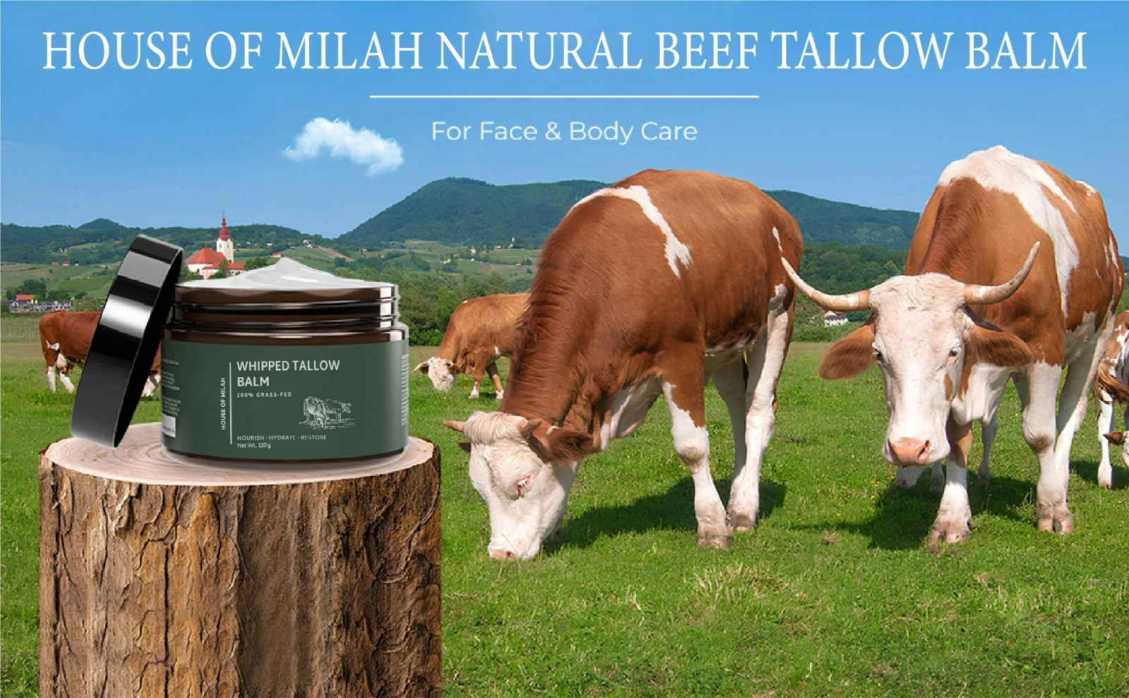 Whipped Beef Tallow Moisturizer: Grass-Fed Tallow Face Balm with Honey, Jojoba thumbnail 4