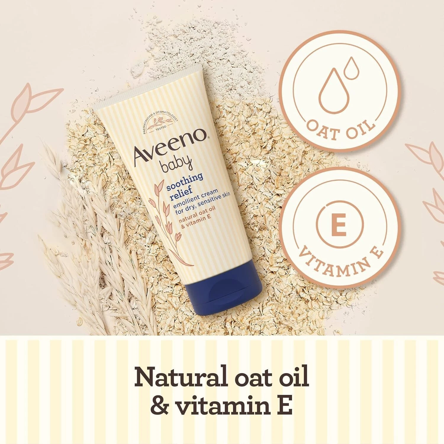 Aveeno Baby Soothing Relief Emollient Cream 150ml thumbnail 3