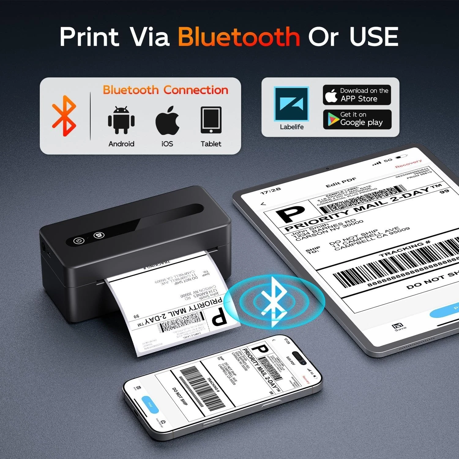 4x6 Bluetooth Thermal Label Printer Phomemo for for Royal Mail Evri DPD eBay thumbnail 6