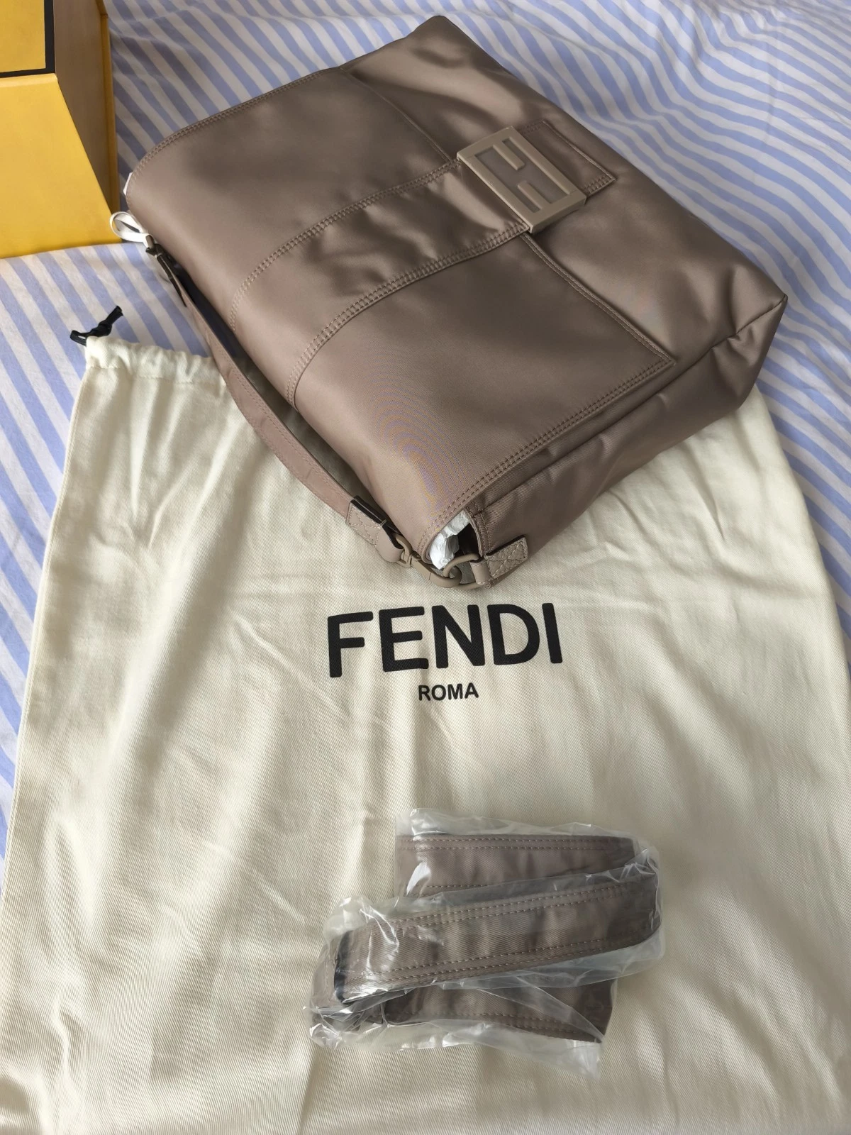 FENDI BAGUETTE Messenger bag Large Nylon Unisex - NEVER WORN