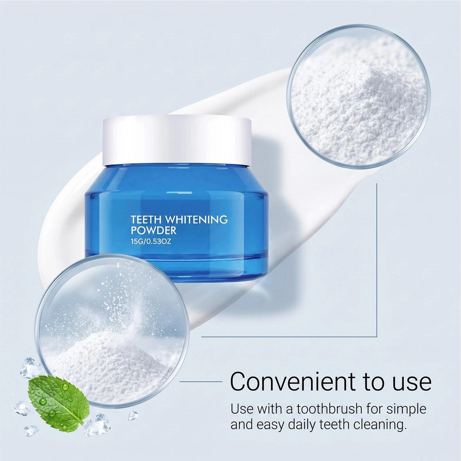 Purely WHITE DELUXE Teeth Whitening Powders,Instant Whitening and Stain Removal thumbnail 7