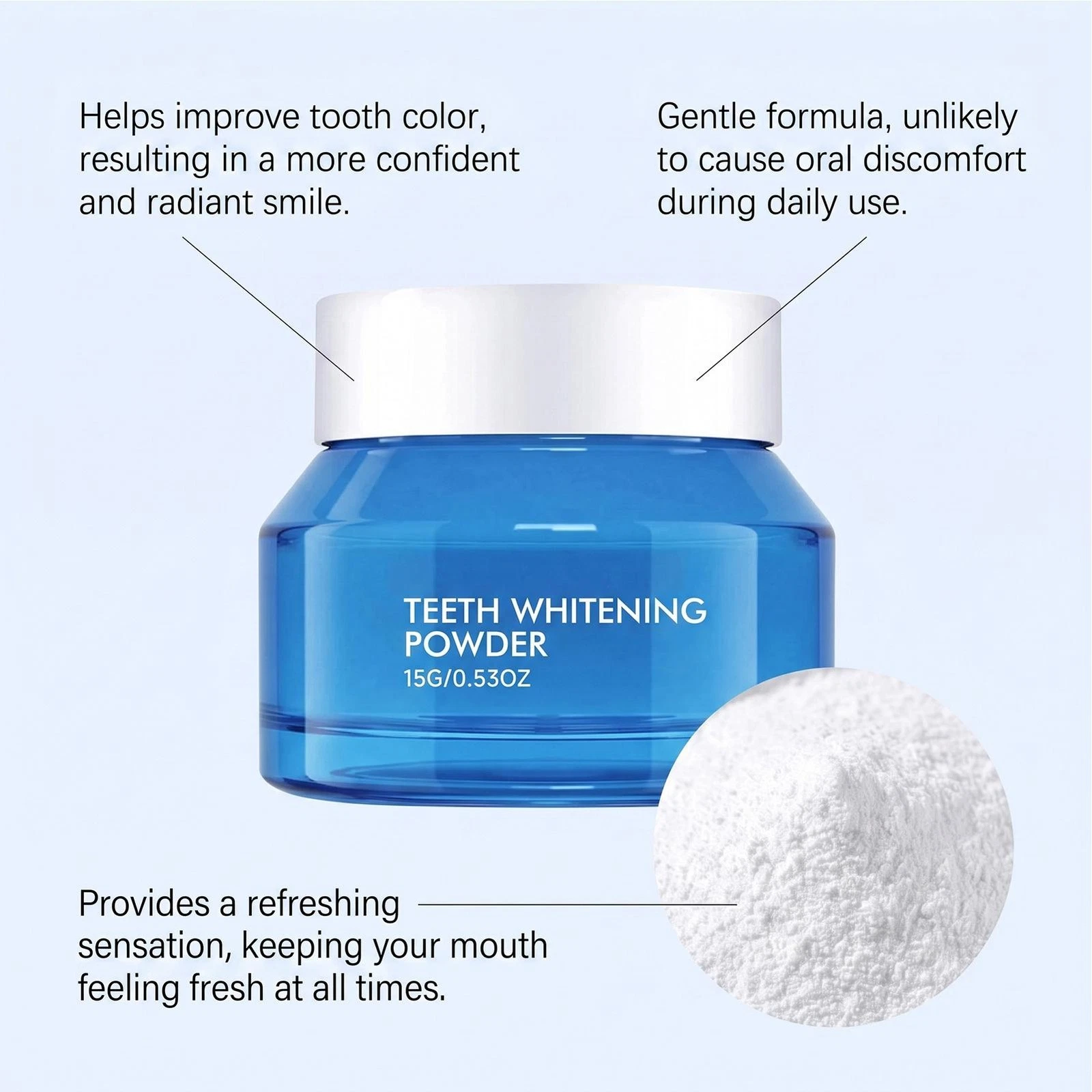 Purely WHITE DELUXE Teeth Whitening Powders,Instant Whitening and Stain Removal thumbnail 8