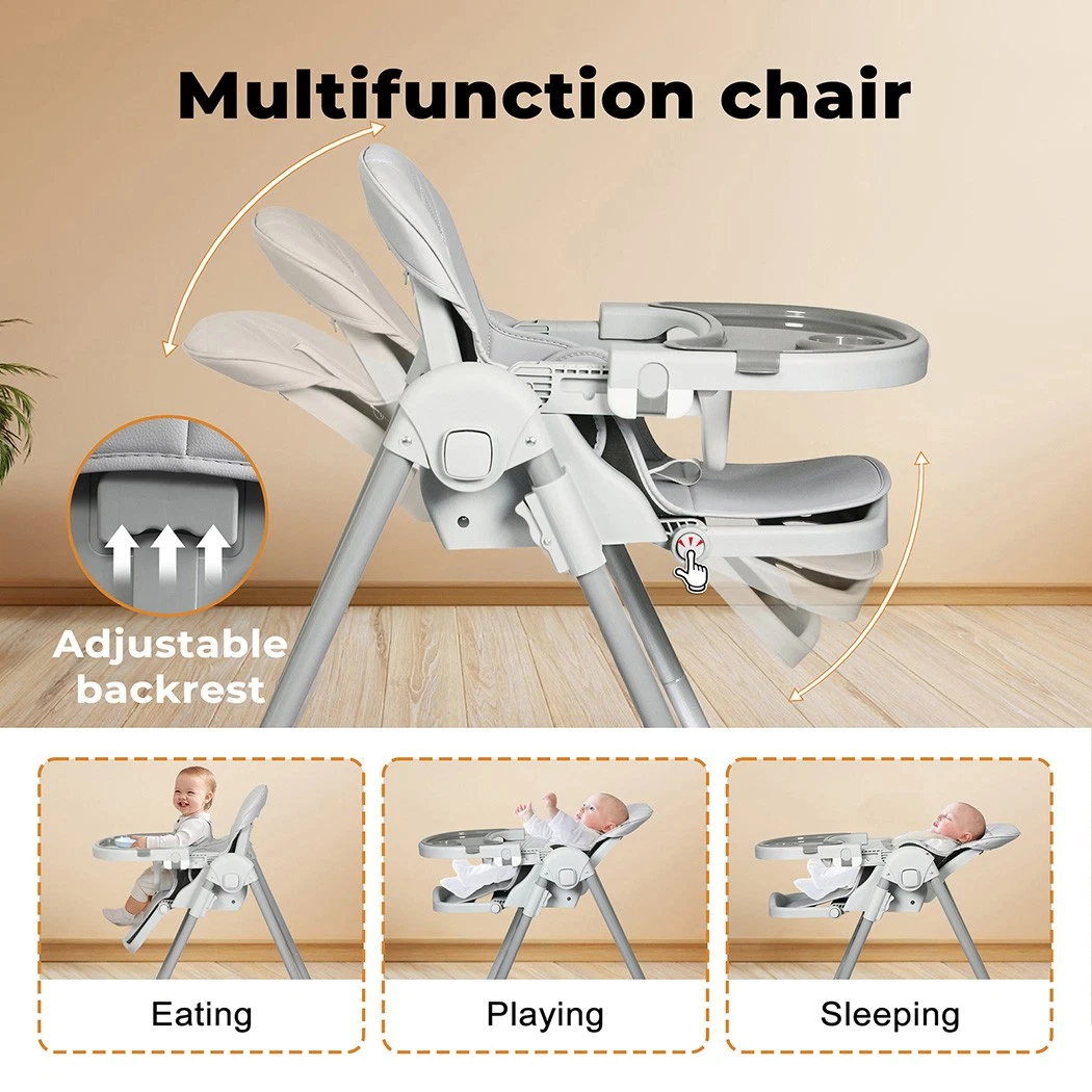 Dekko Baby High Chair 4 in1 Foldable Toddler Feeding Table Adjustable Portable thumbnail 4