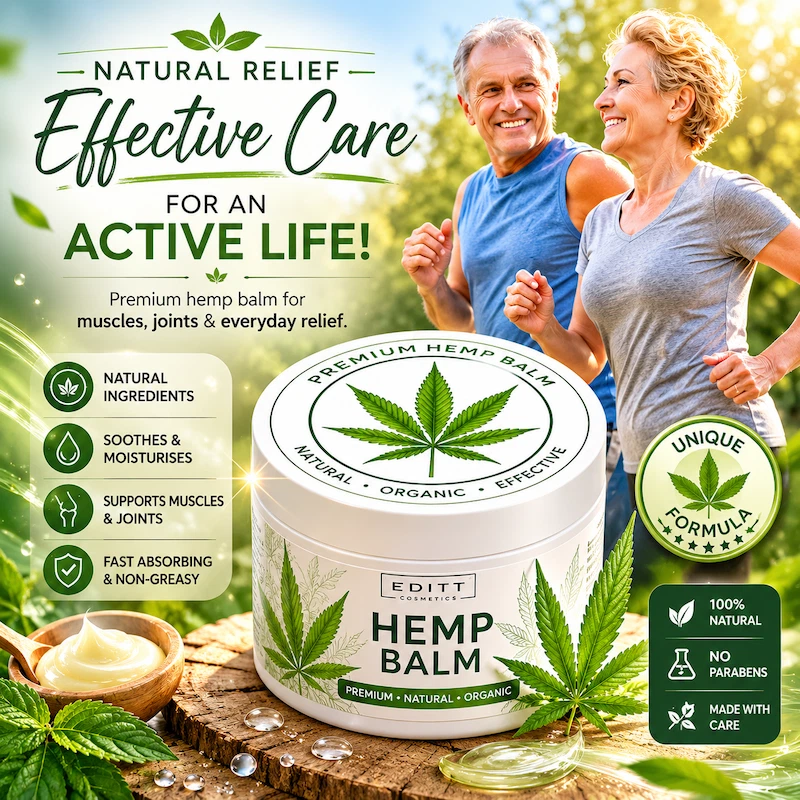 Natural Nerve Pain Relief Hemp Cream Balm Neuropathy Organic Max Strength 220ml thumbnail 3