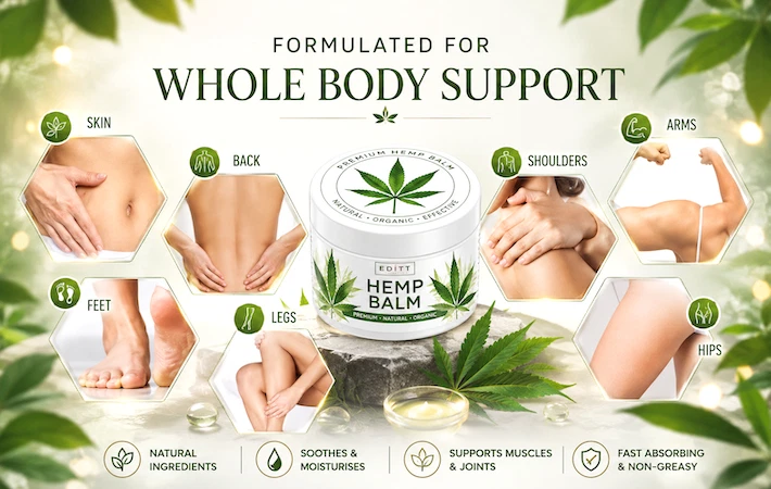 Natural Nerve Pain Relief Hemp Cream Balm Neuropathy Organic Max Strength 220ml thumbnail 5