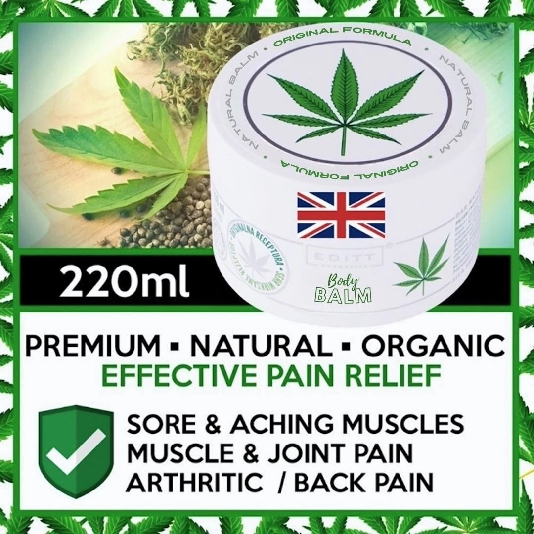 Natural Nerve Pain Relief Hemp Cream Balm Neuropathy Organic Max Strength 220ml thumbnail 7