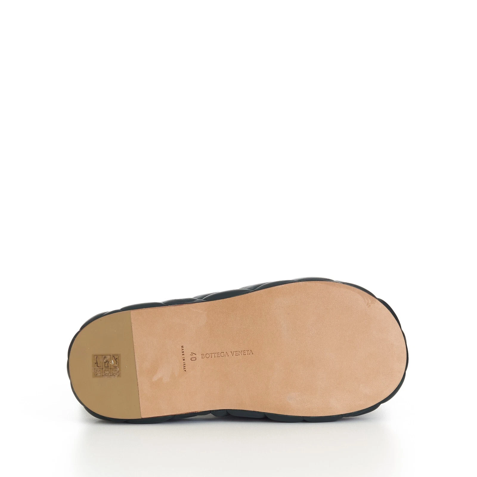 BOTTEGA VENETA 1450$ Inkwell Green Quilted Leather Padded Slide Sandals (45 (US12)) thumbnail 11