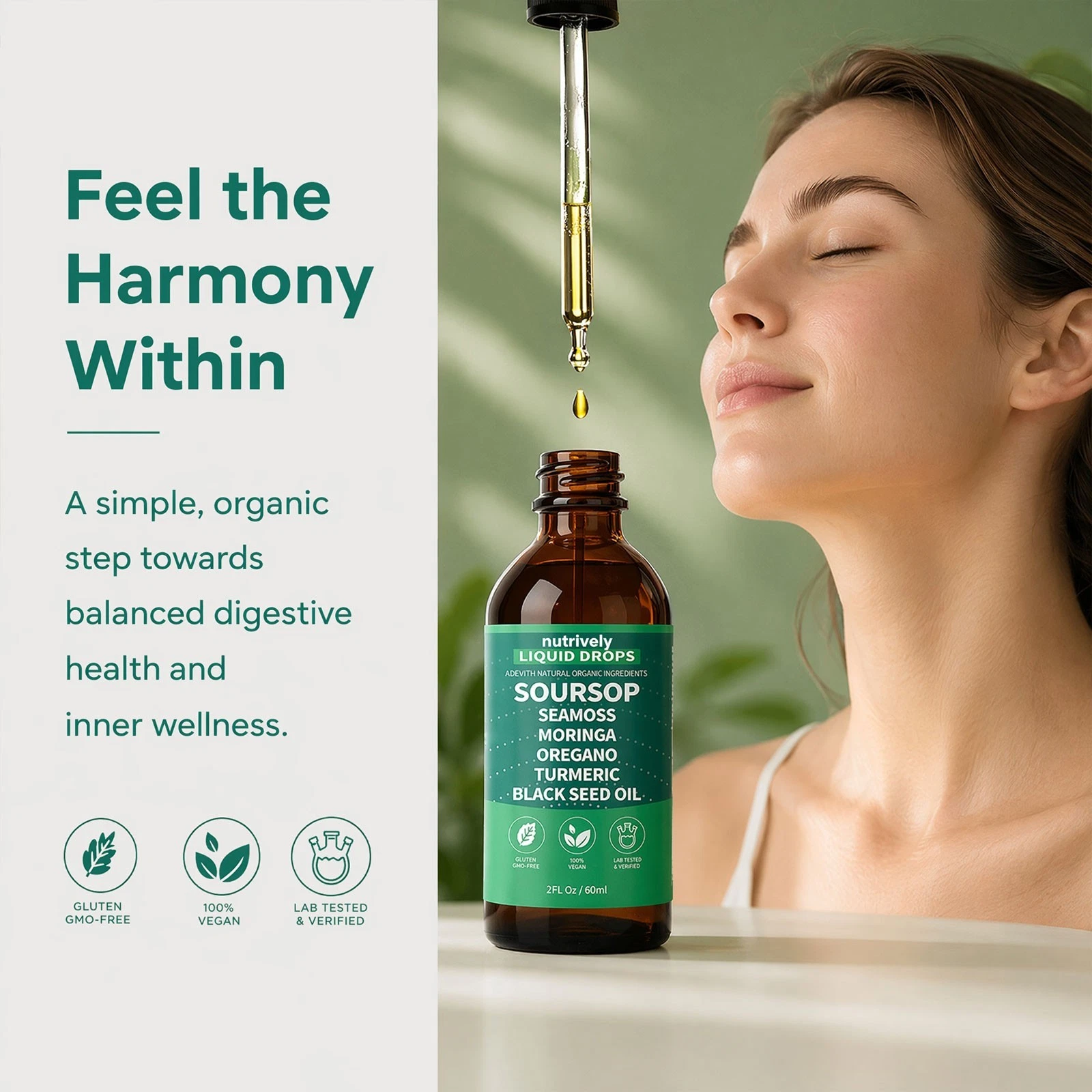 Soursop Black Seed Oil Liquid Drops, Organic Botanical Blend for Daily Wellness thumbnail 6