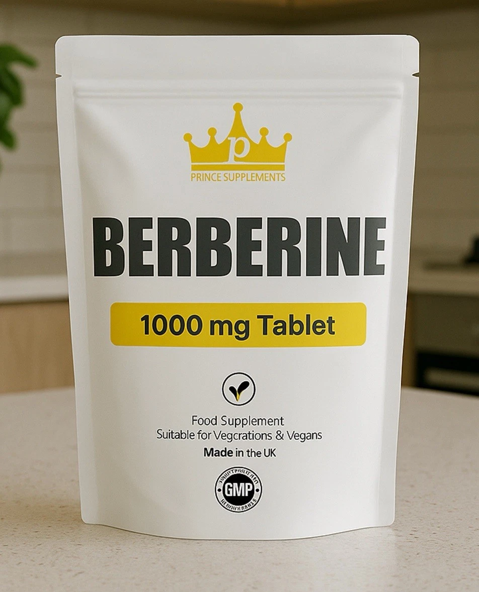Berberine 1000mg Tablet/Capsules Support Blood Sugar Supplement vegan