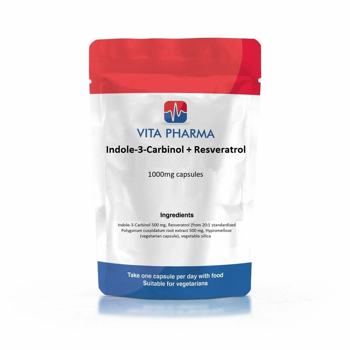 Indole-3-Carbinol + Resveratrol 1000mg Capsules | Detox & Cellular | VITAPHARMA