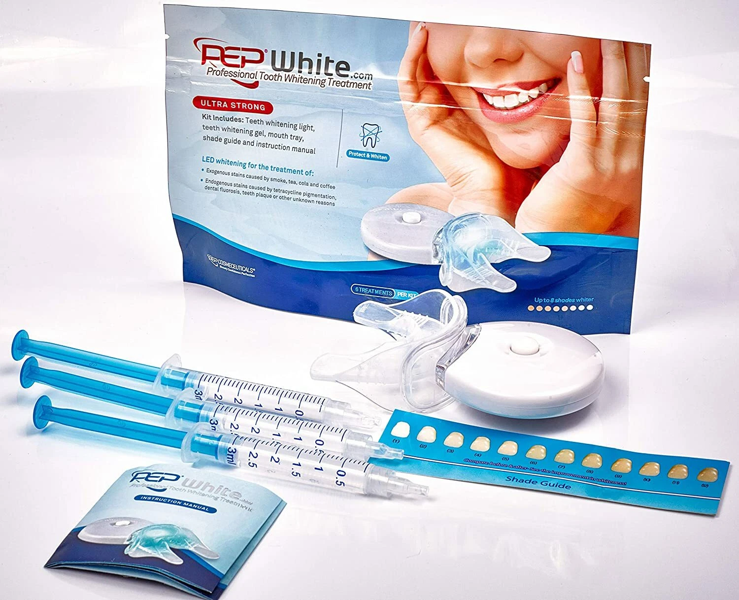 TEETH WHITENING KIT TOOTH WHITENER BLEACH DENTAL STRONG SAFE | PEP-WHITE ULTRA thumbnail 2