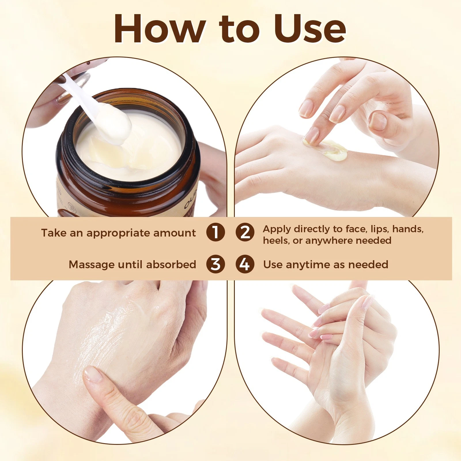 OUKEYA 100% Grass-Fed Beef Tallow Balm & Raw Honey Deep Moisturizing Face Cream thumbnail 5
