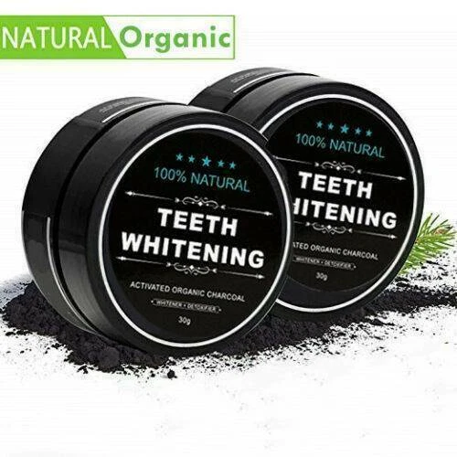 Charcoal Teeth Tooth Whitening Powder Natural Organic Toothpaste Toothbrush Oral