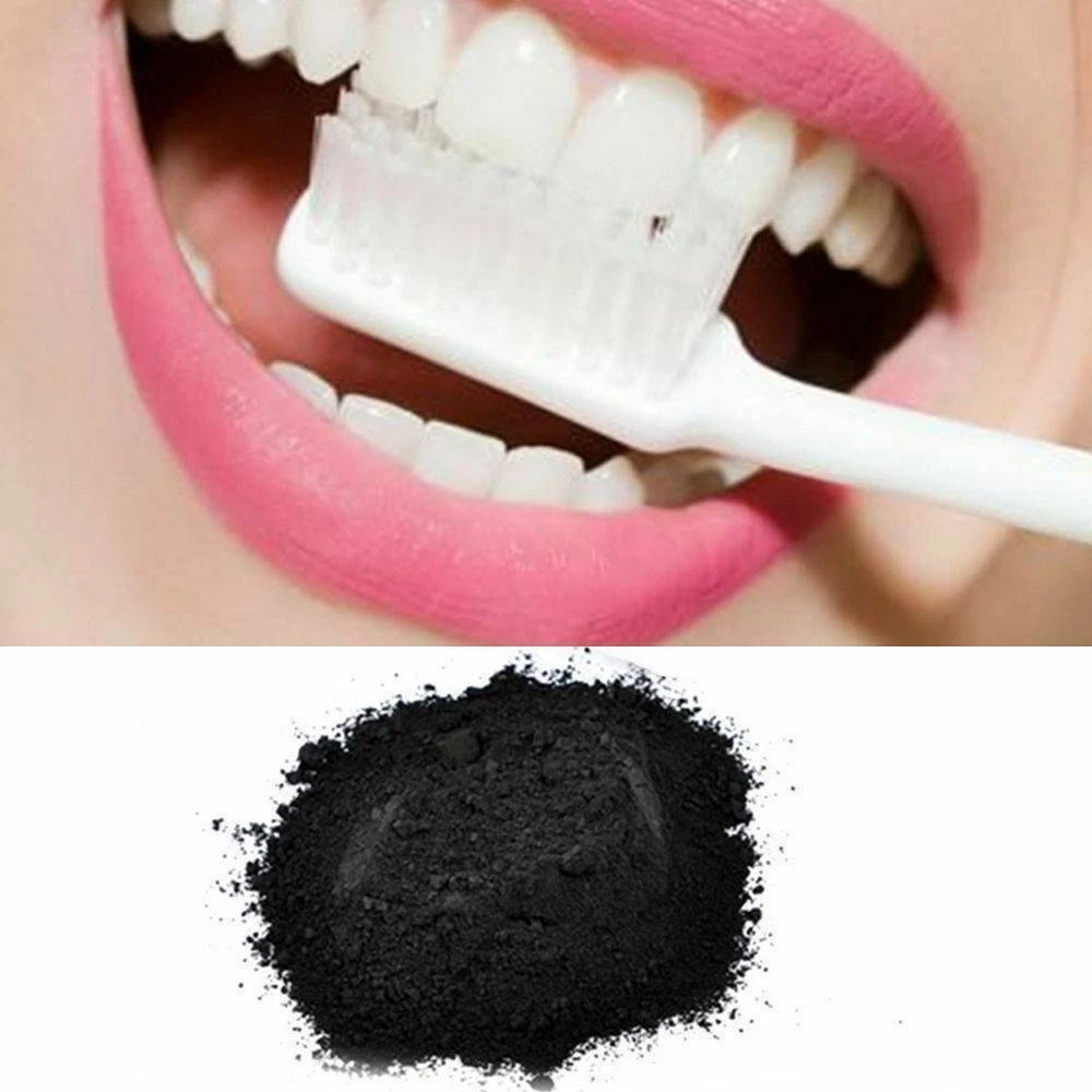 Charcoal Teeth Tooth Whitening Powder Natural Organic Toothpaste Toothbrush Oral thumbnail 4