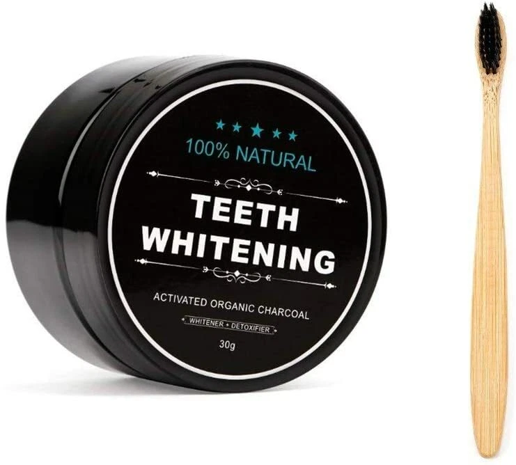 Charcoal Teeth Tooth Whitening Powder Natural Organic Toothpaste Toothbrush Oral thumbnail 8
