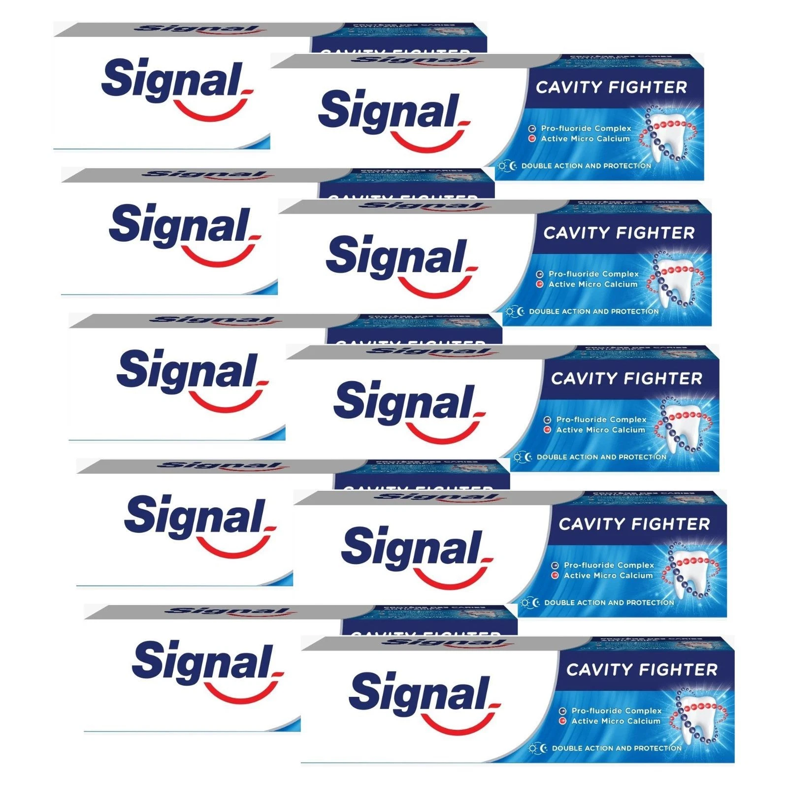 Signal Cavity Fighter Toothpaste 100ml - X 10 RARE JUST £14.59 FREE POST WOW!!!