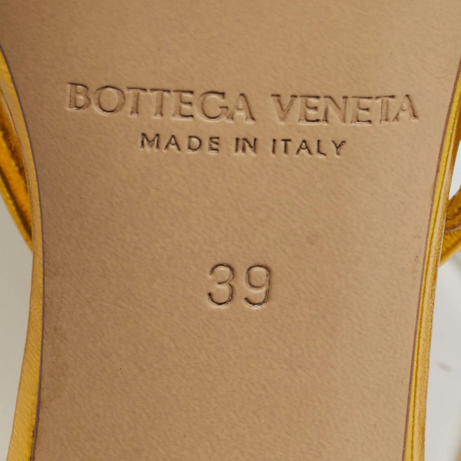 Bottega Veneta The Line Size 39 Gold Leather Ankle Strap Sandals thumbnail 10