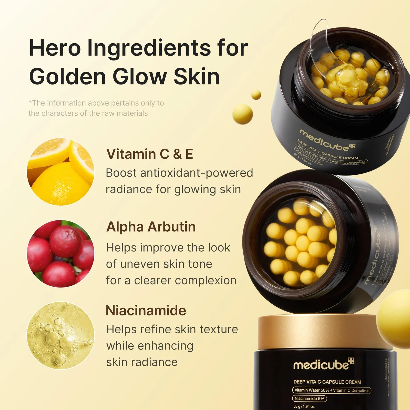 medicube Deep Vitamin C Golden Capsule Face Moisturiser - Liposome Capsules For thumbnail 3