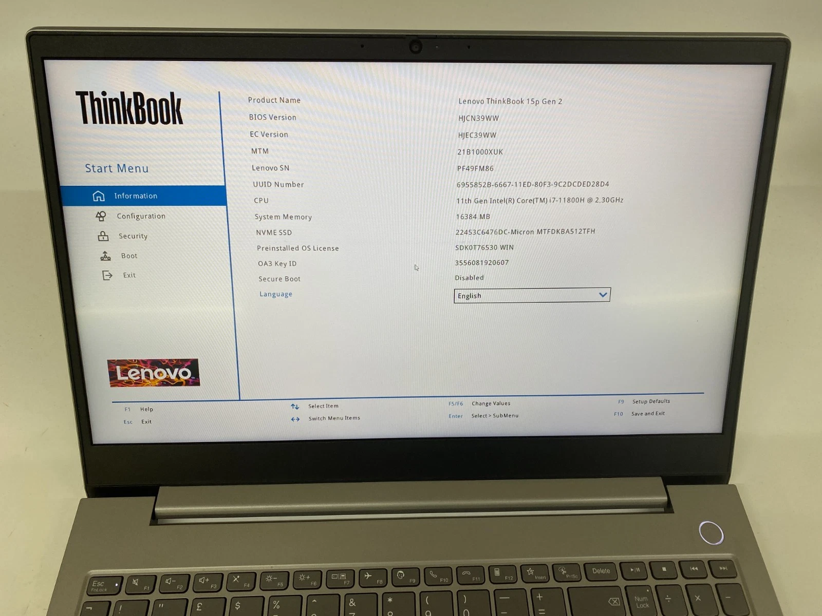 Lenovo ThinkBook 15P G2 ITH 15" i7 11th Gen 16GB RAM 512GB NVMe RTX 3050 GBR thumbnail 2