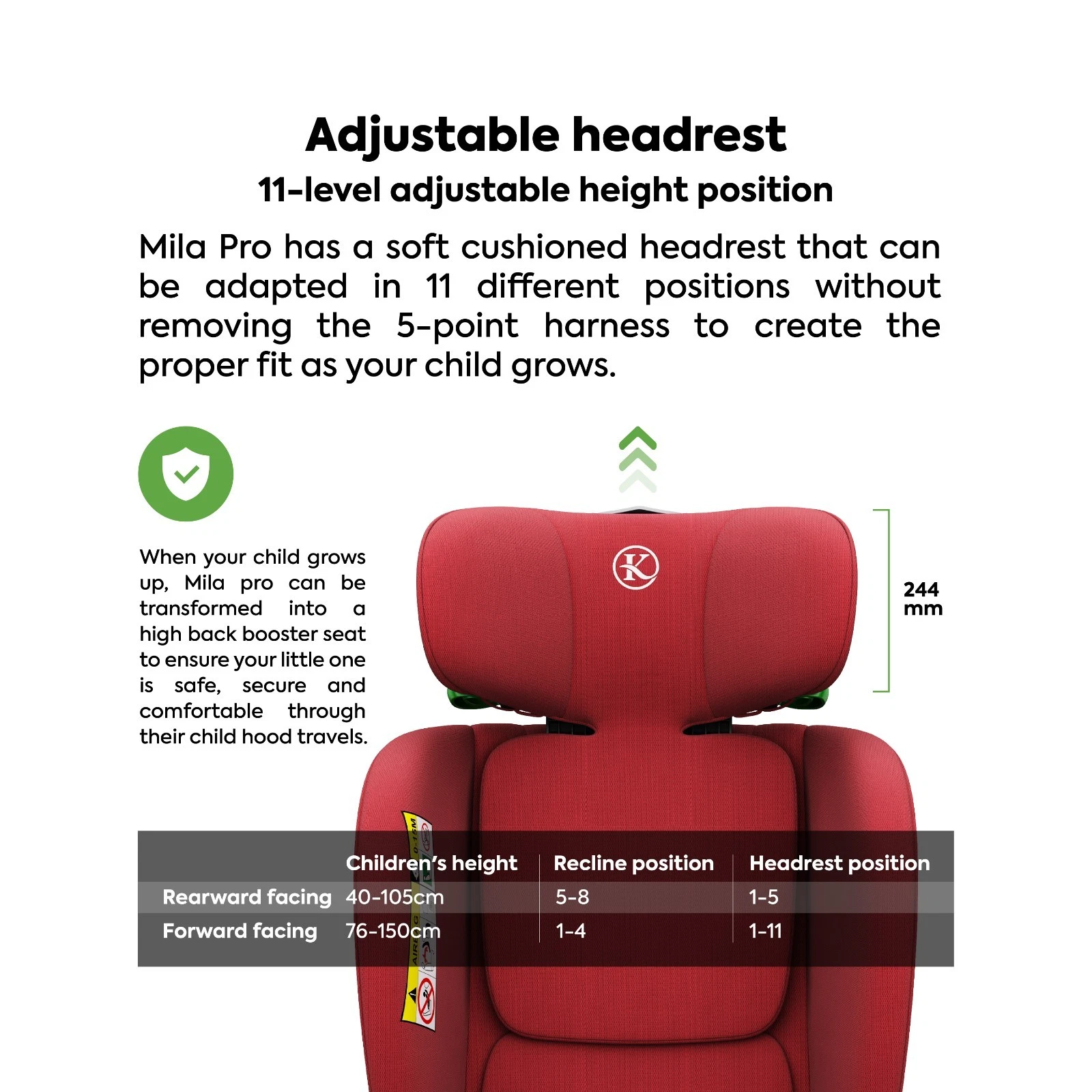 Kuzu Mila Pro 360° Rotating i-Size/R129 Car Seat Group 0+/1/2/3 ISOFIX 40-150cm thumbnail 5