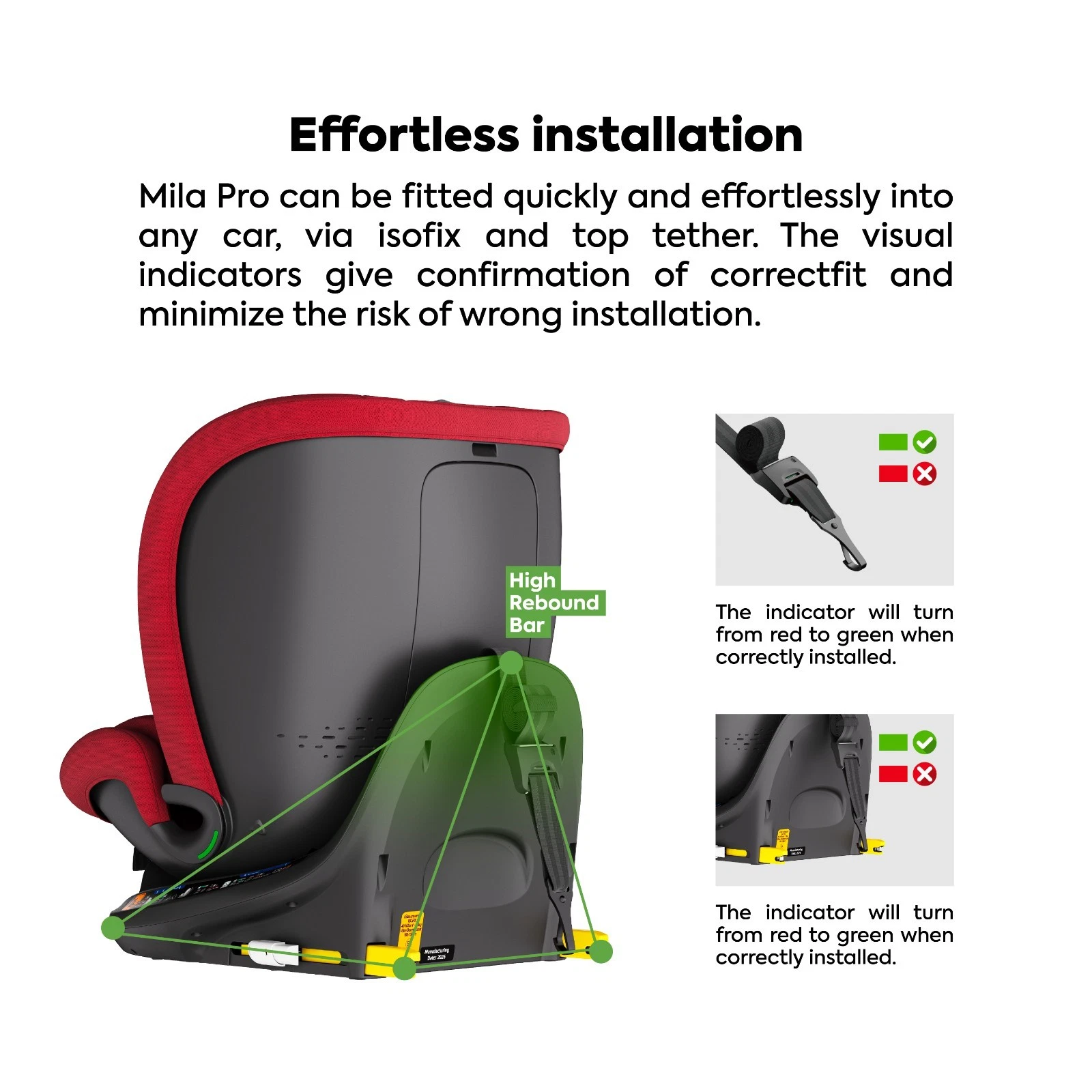 Kuzu Mila Pro 360° Rotating i-Size/R129 Car Seat Group 0+/1/2/3 ISOFIX 40-150cm thumbnail 7