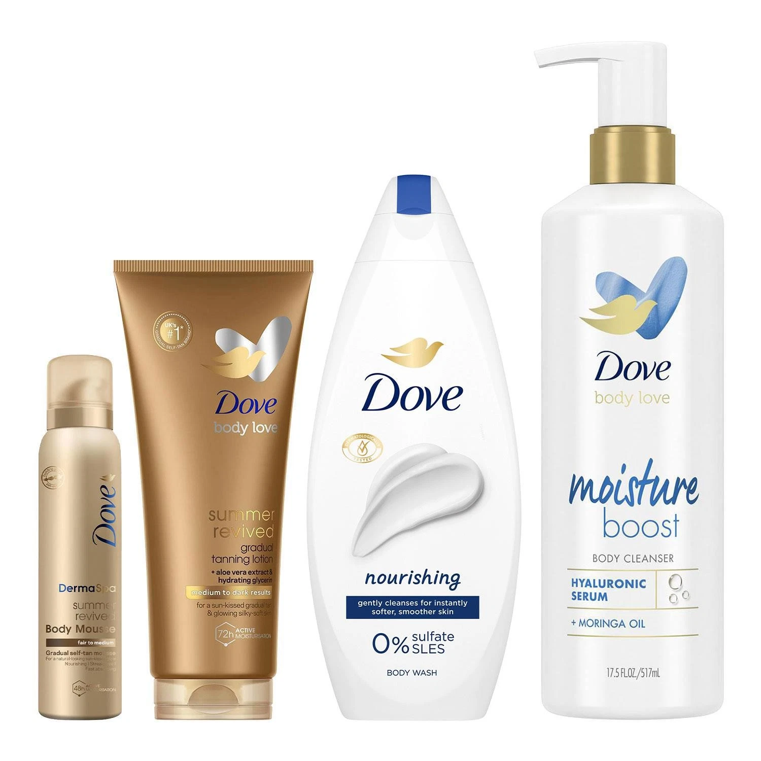 Dove Luxury Body Care with Lotion, Summer Revive Tan Mousse, Cleanser & Wash thumbnail 12