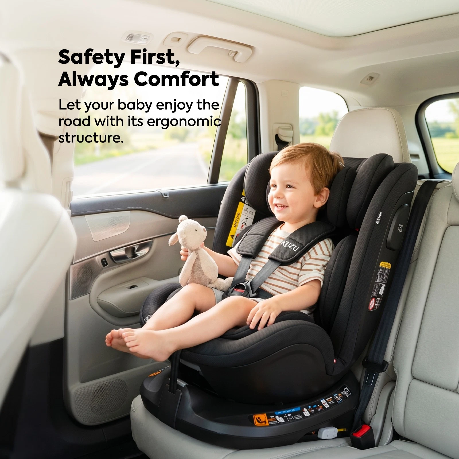 Kuzu Mila Pro 360° Rotating i-Size/R129 Car Seat Group 0+/1/2/3 ISOFIX 40-150cm thumbnail 3