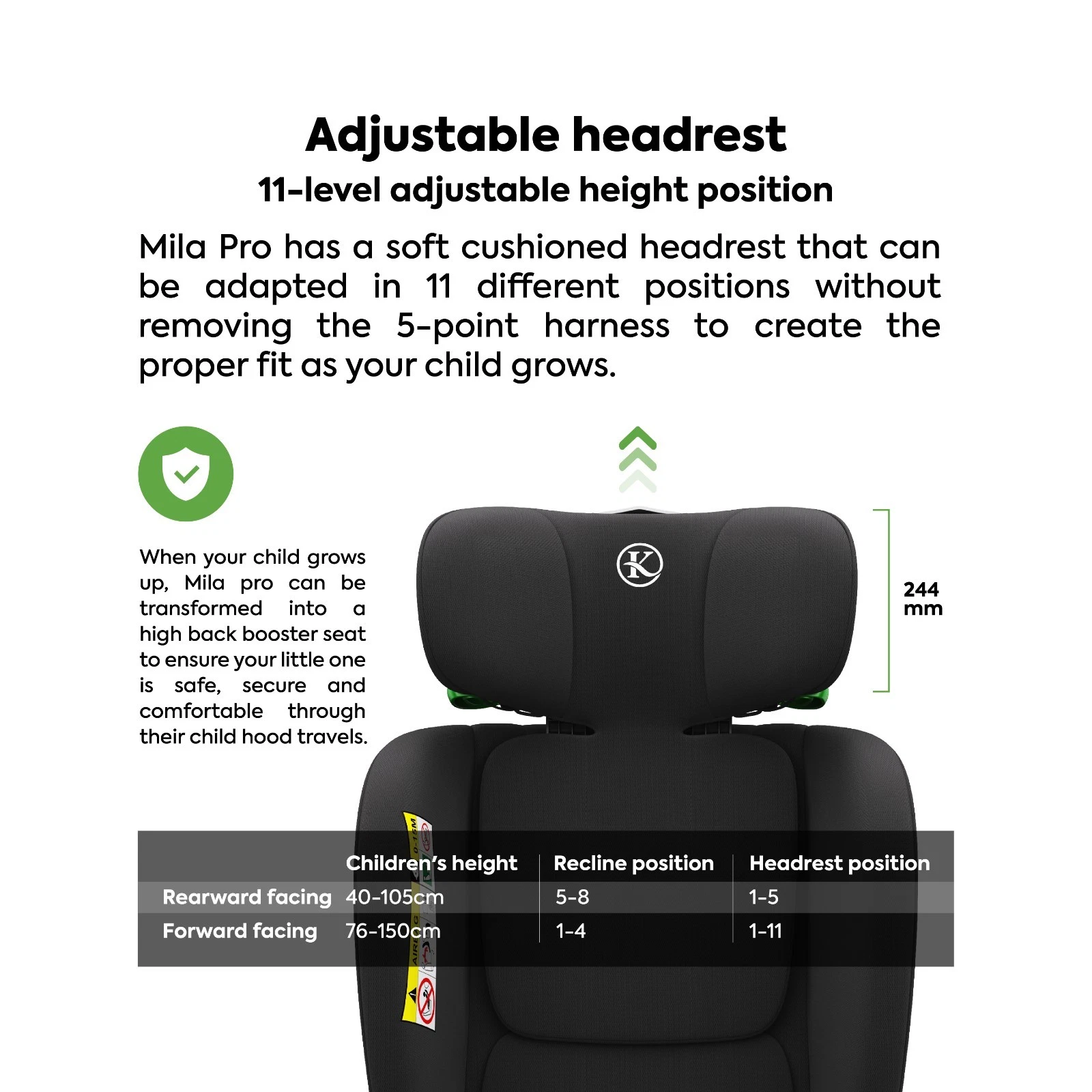 Kuzu Mila Pro 360° Rotating i-Size/R129 Car Seat Group 0+/1/2/3 ISOFIX 40-150cm thumbnail 5