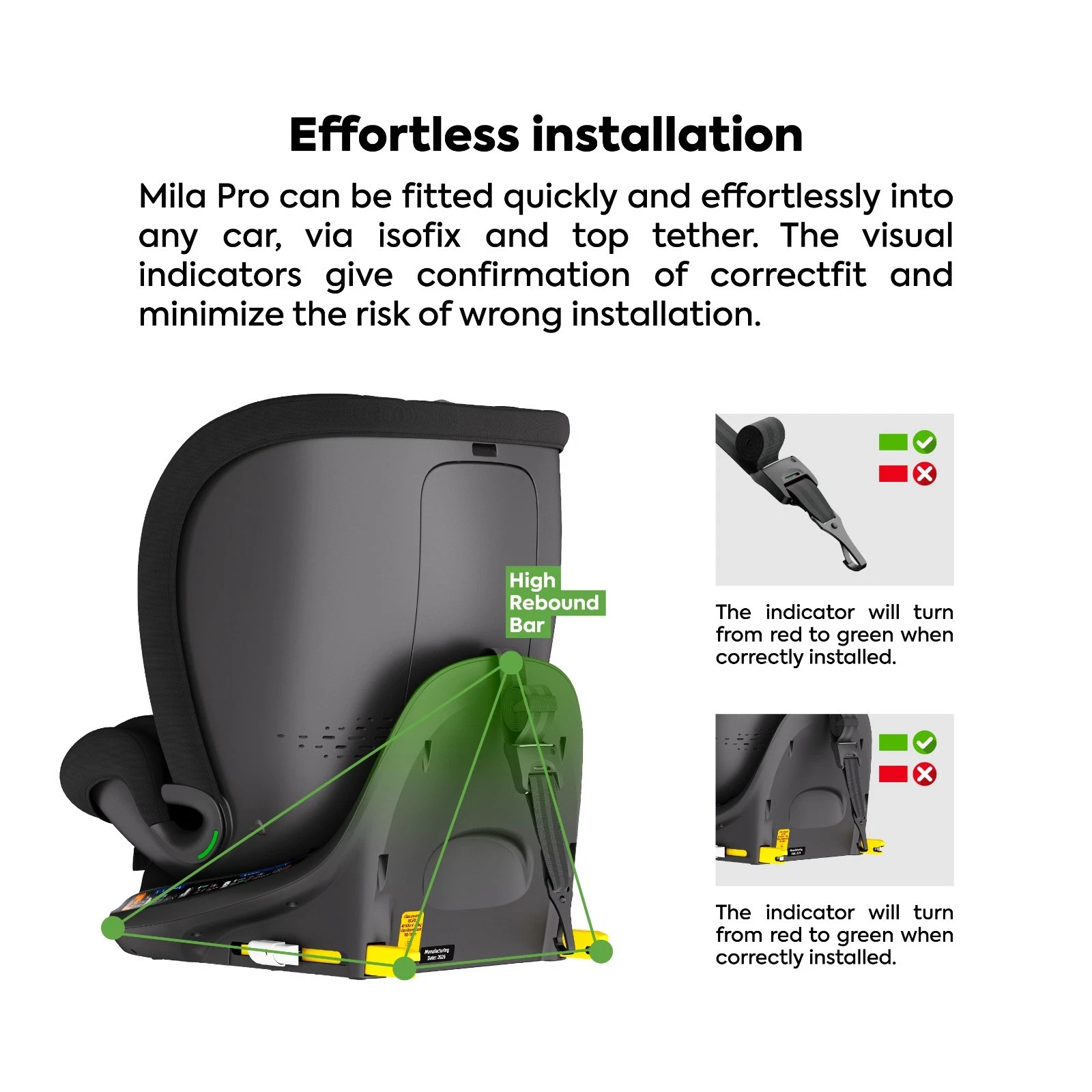 Kuzu Mila Pro 360° Rotating i-Size/R129 Car Seat Group 0+/1/2/3 ISOFIX 40-150cm thumbnail 6