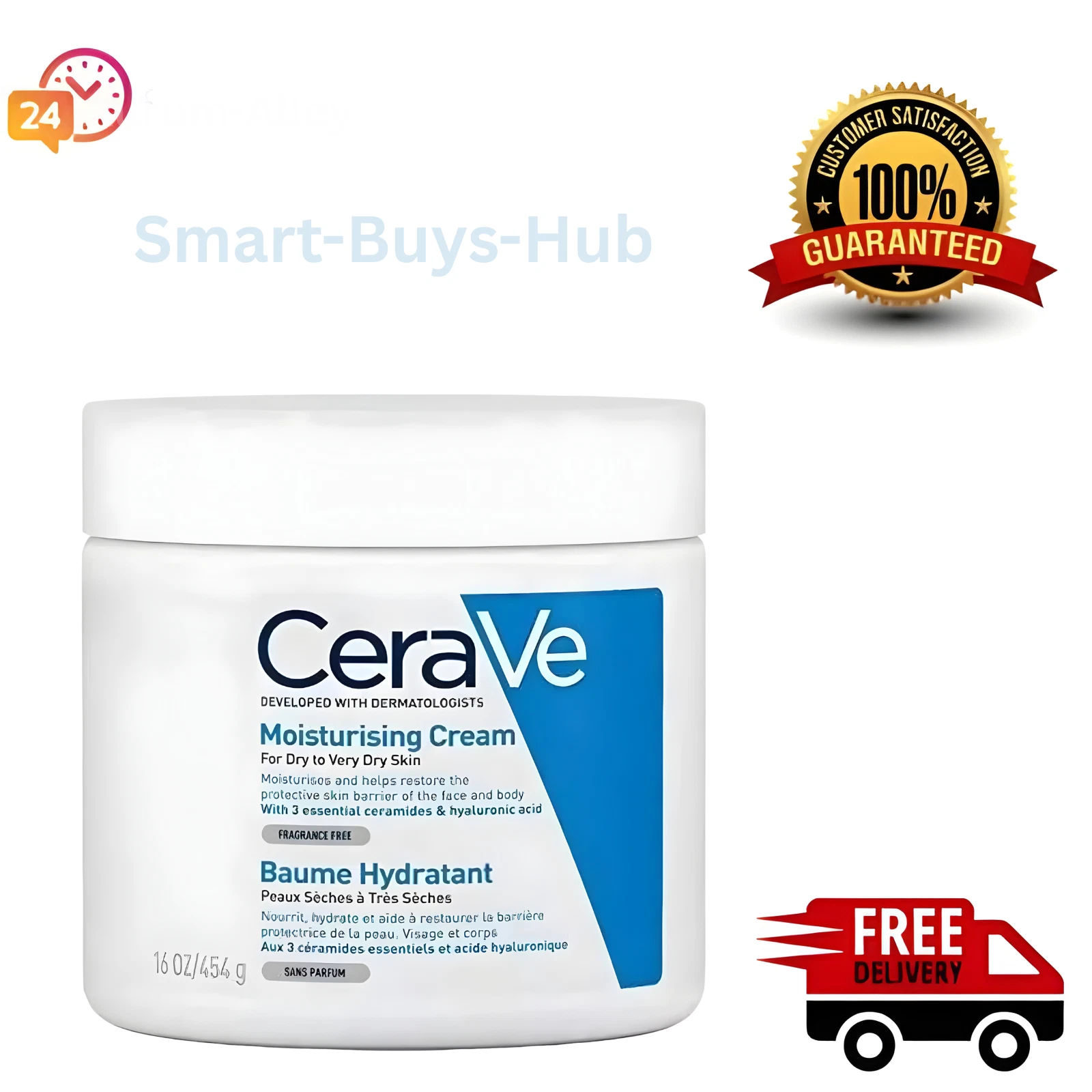 The CeraVe Moisturising Cream for Dry to Very Dry Skin 454g