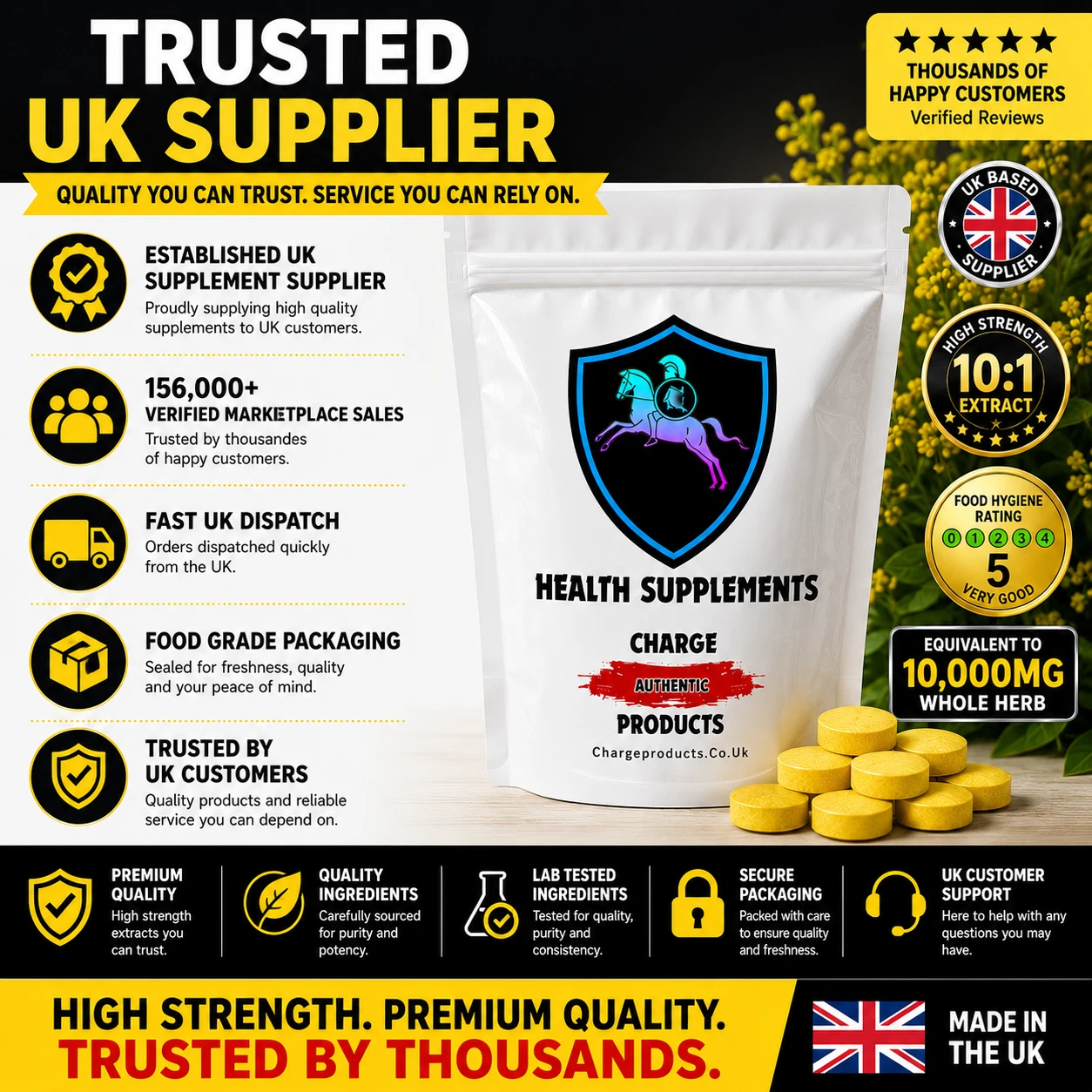 Berberine 10000mg 365 Tablets Blood Sugar & Metabolic Support High Strength 10:1 thumbnail 6
