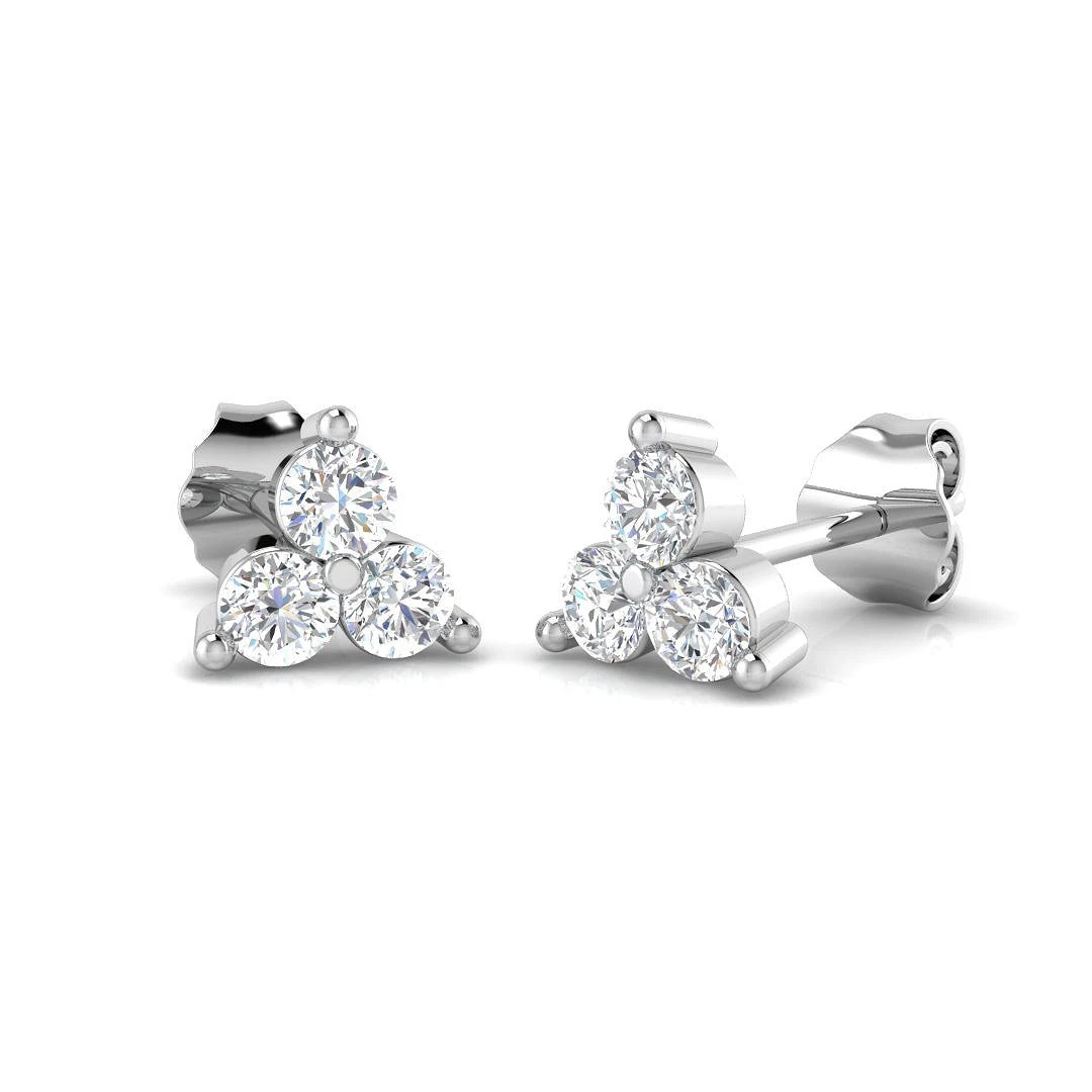 0.50 Ct DE/VS Lab Grown Diamond Drop Earring 9k White Gold Ready To Ship thumbnail 2