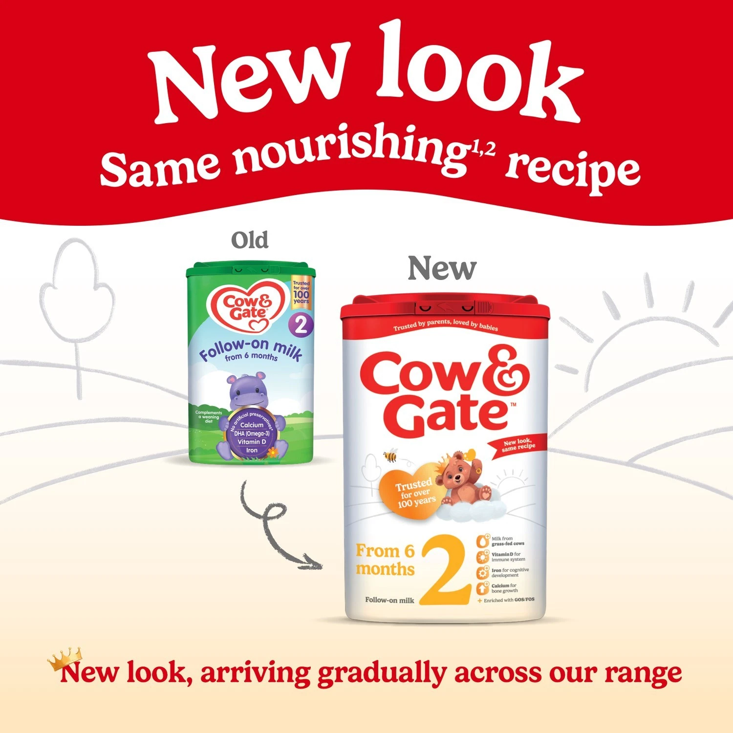 6 x 800g Cow & Gate Follow-On Milk Suitable From 6+ Months thumbnail 3