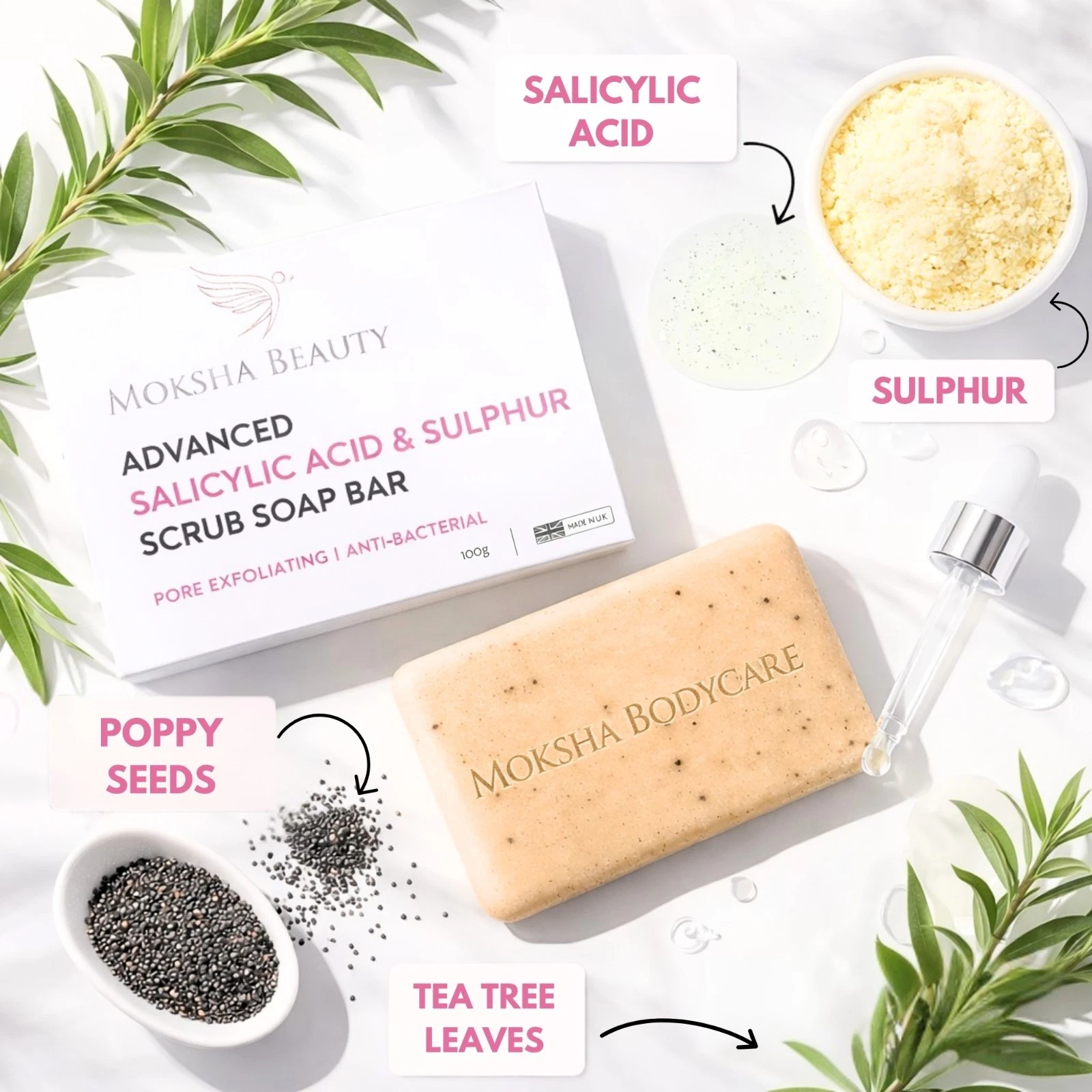 Sulphur Soap for Acne - Best Antibacterial Soap For Mites, Scabies, Anti-Blemish thumbnail 3