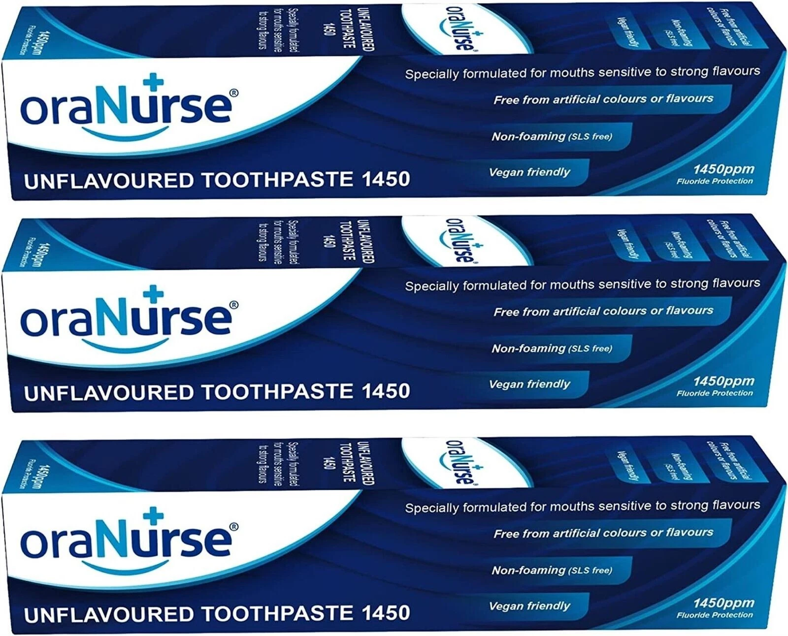 OraNurse Unflavoured Toothpaste - 50ml - Pack of 3