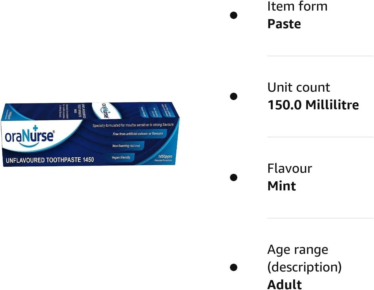 OraNurse Unflavoured Toothpaste - 50ml - Pack of 3 thumbnail 3