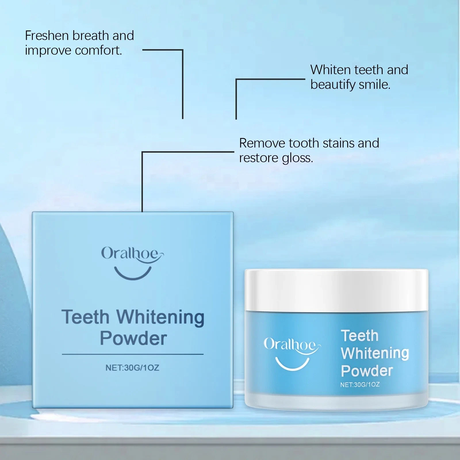 Teeth Whitening Powder – 6 Month Supply – Removes Years of Coffee, thumbnail 7