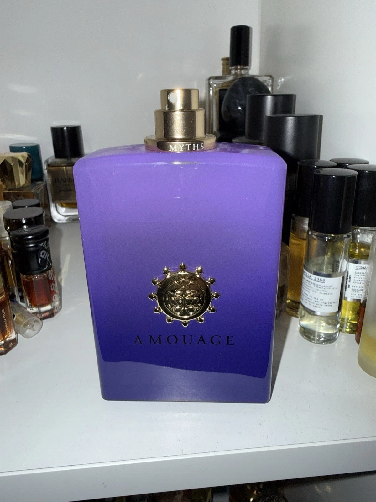 Amouage Myths Eau de Parfum Spray 100ml (3.4 fl oz) Regular Size Purple Bottle thumbnail 3
