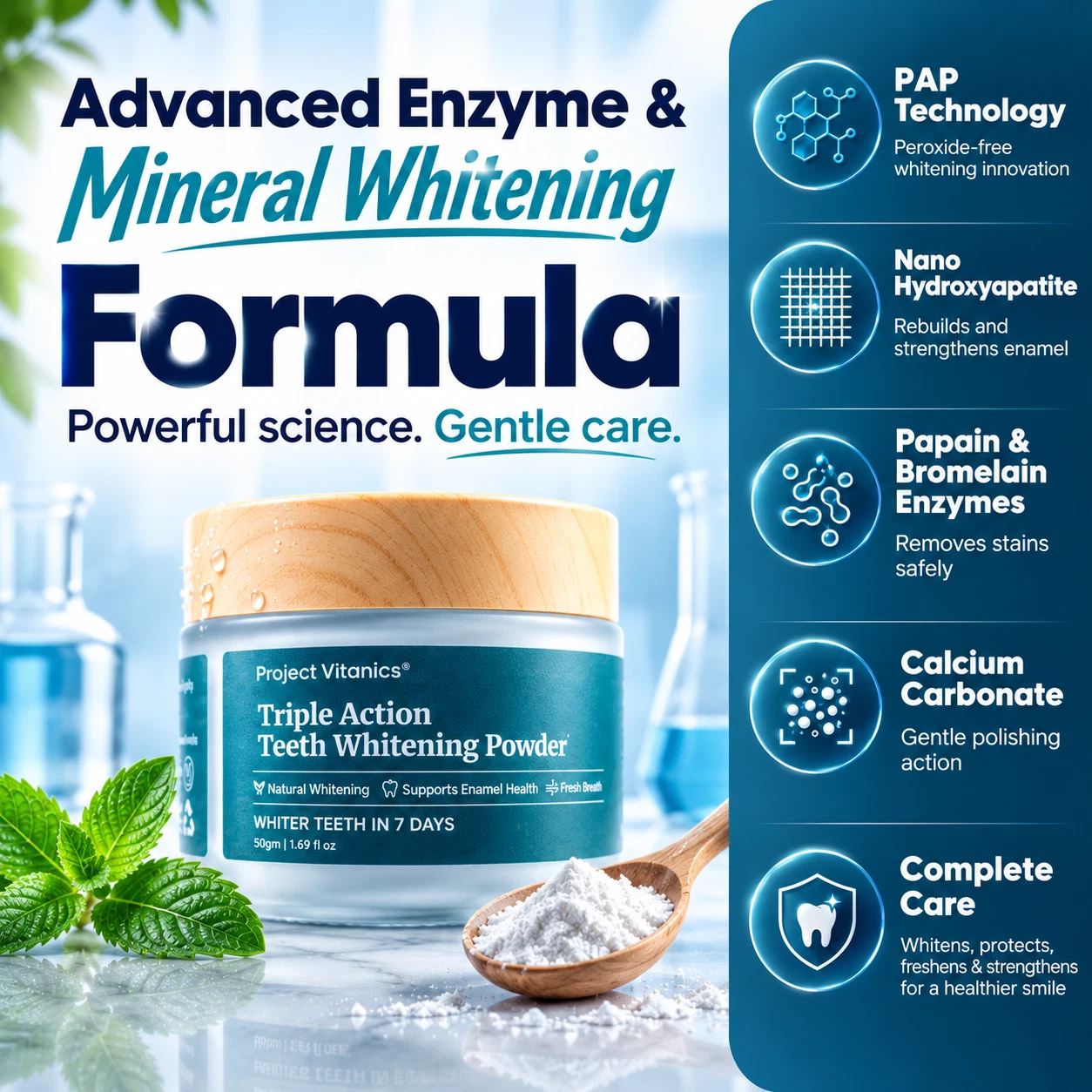 Teeth Whitening Powder - Tooth Whitening Powder - Natural - Sensitivity Free thumbnail 3