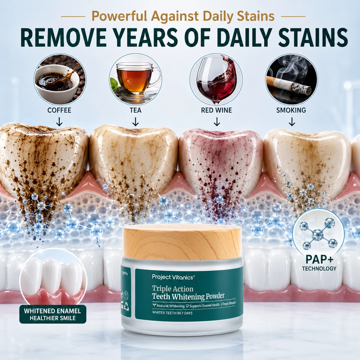 Teeth Whitening Powder - Tooth Whitening Powder - Natural - Sensitivity Free thumbnail 7