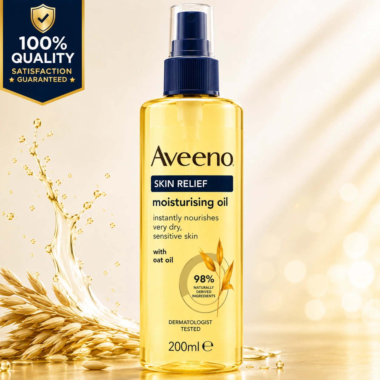 Aveeno Skin Relief Body Oil Spray 200ml For All Skin Types UK Fast Delivery