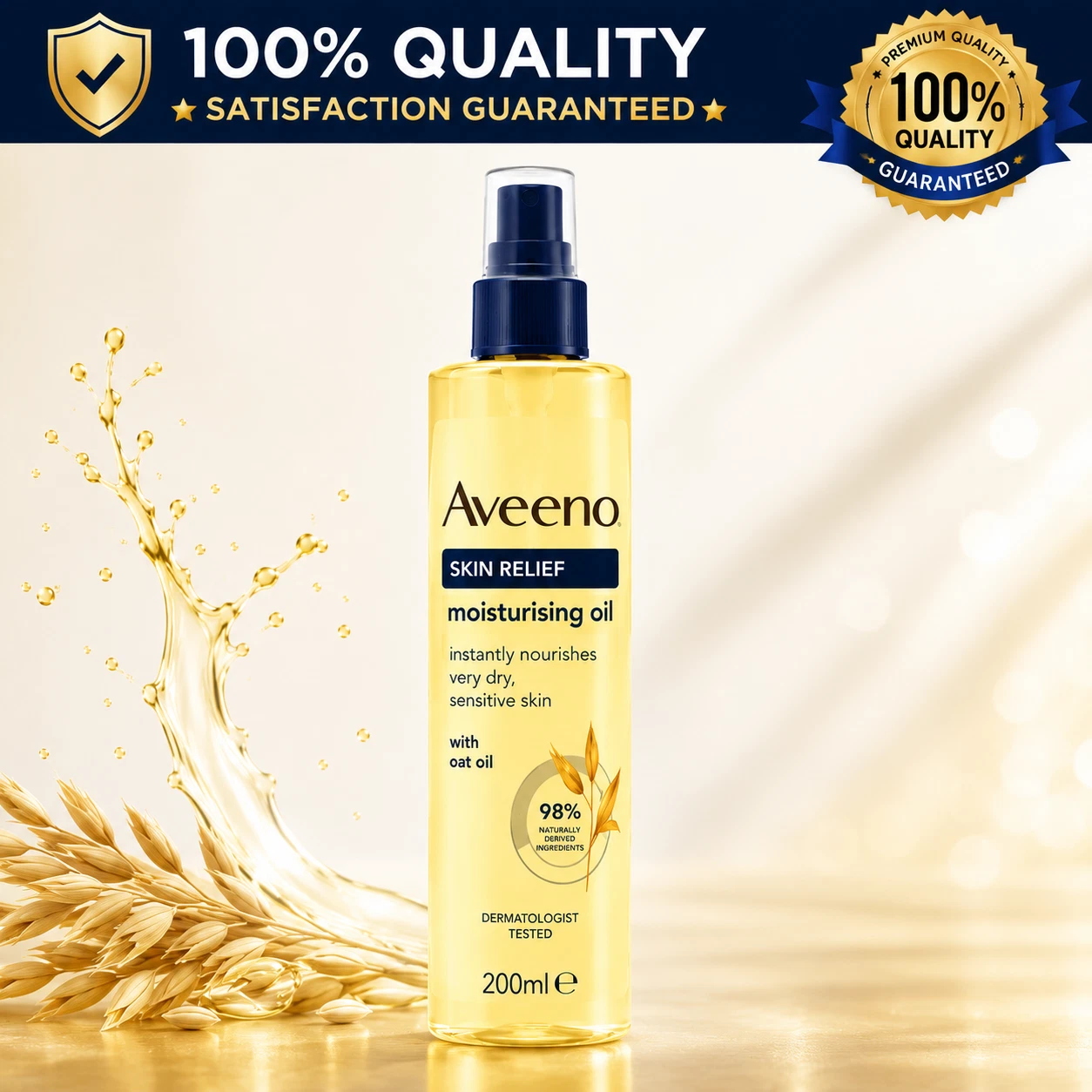 Aveeno Skin Relief Body Oil Spray 200ml For All Skin Types UK Fast Delivery thumbnail 6